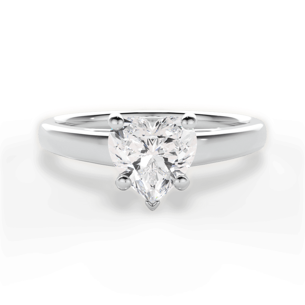 Adriana Heart Cut Lab Grown Diamond 18Kt White Gold Engagement Ring