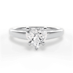 Adriana Heart Cut Lab Grown Diamond Platinum Engagement Ring