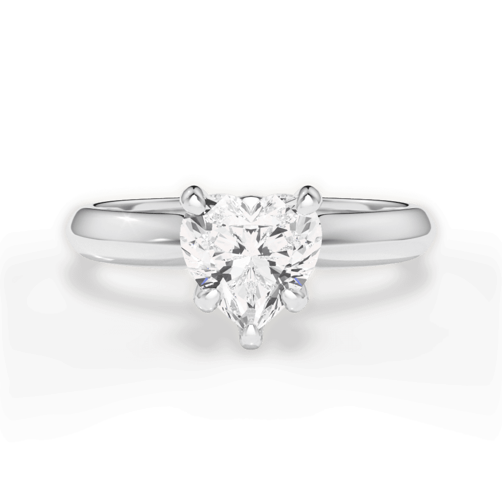 Amanda Heart Cut Lab Grown Diamond 18Kt White Gold Engagement Ring