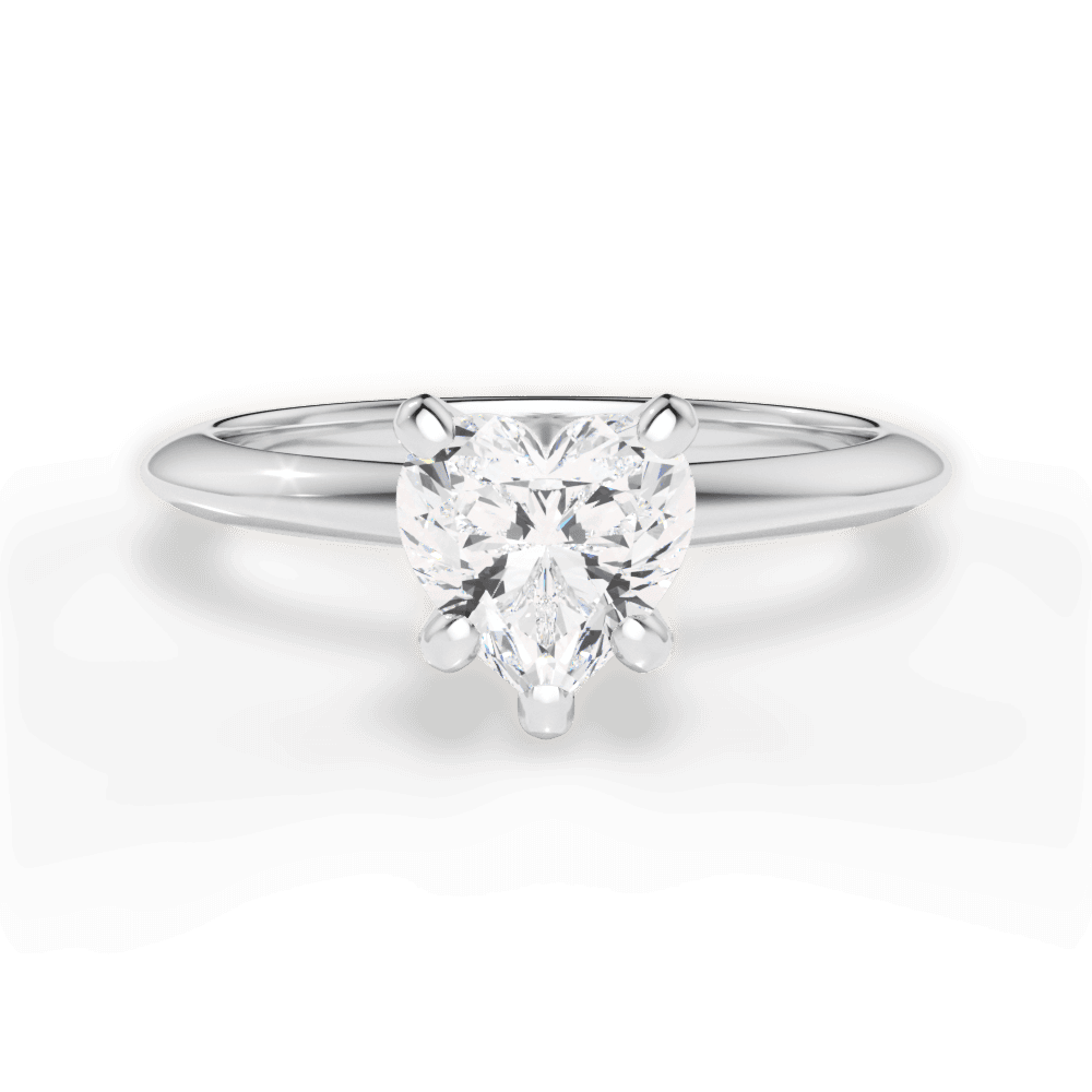 Alicia Heart Cut Lab Grown Diamond Platinum Engagement Ring
