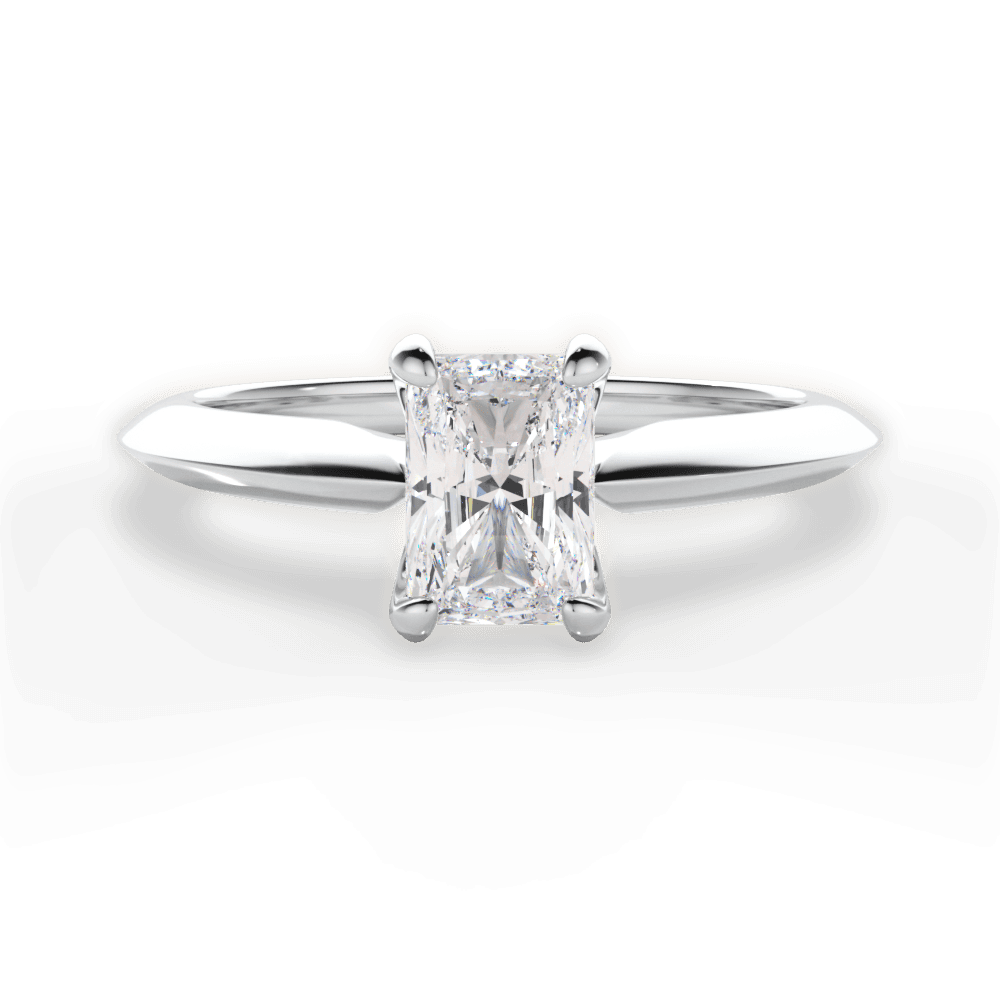 Amanda Radiant Cut Lab Grown Diamond 14Kt White Gold Engagement Ring