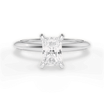 Alicia Radiant Cut Lab Grown Diamond 14Kt White Gold Engagement Ring