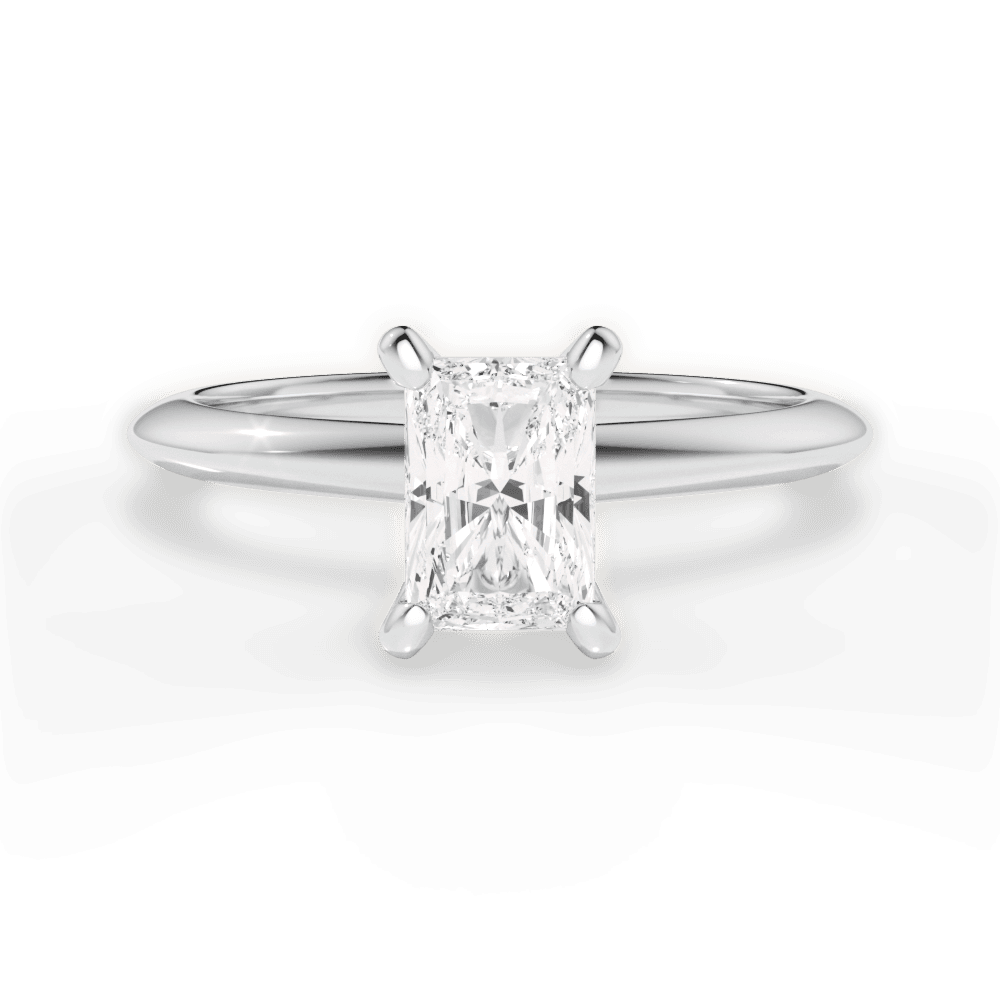 Alicia Radiant Cut Lab Grown Diamond 18Kt White Gold Engagement Ring