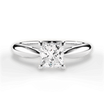 Amy Princess Cut Lab Grown Diamond 14Kt White Gold Engagement Ring