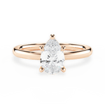 Angela Pear Cut Lab Grown Diamond 18Kt Rose Gold Engagement Ring