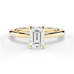 Allison Emerald Cut Lab Grown Diamond 18Kt Yellow Gold Engagement Ring
