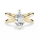 Ada Marquise Cut Lab Grown Diamond 18Kt Yellow Gold Engagement Ring