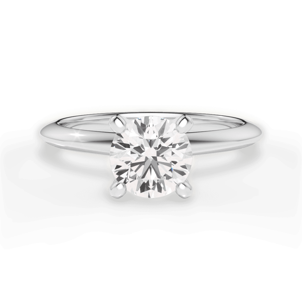 Alicia Round Cut Lab Grown Diamond Platinum Engagement Ring