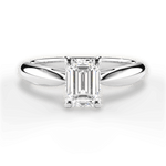 Amy Emerald Cut Lab Grown Diamond 14Kt White Gold Engagement Ring