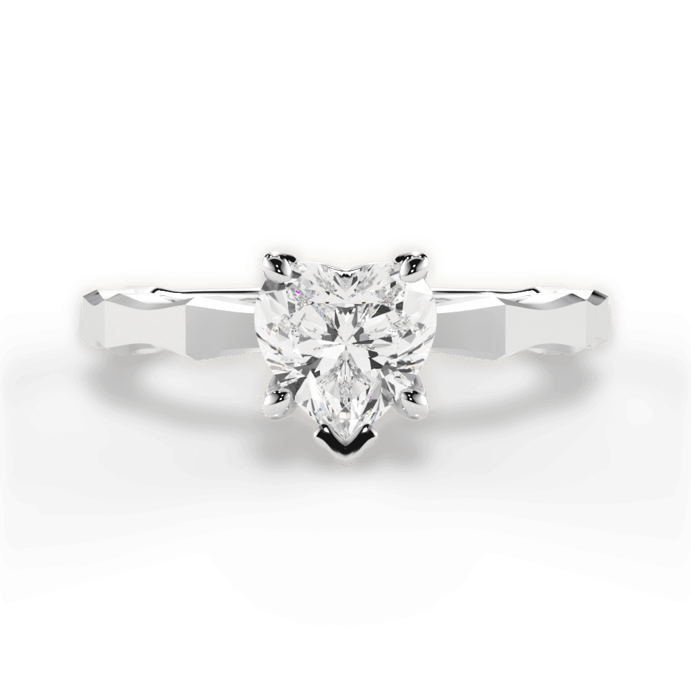 Aaliyah Heart Cut Lab Grown Diamond Platinum Engagement Ring