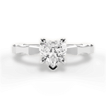 Aaliyah Heart Cut Lab Grown Diamond 18Kt White Gold Engagement Ring