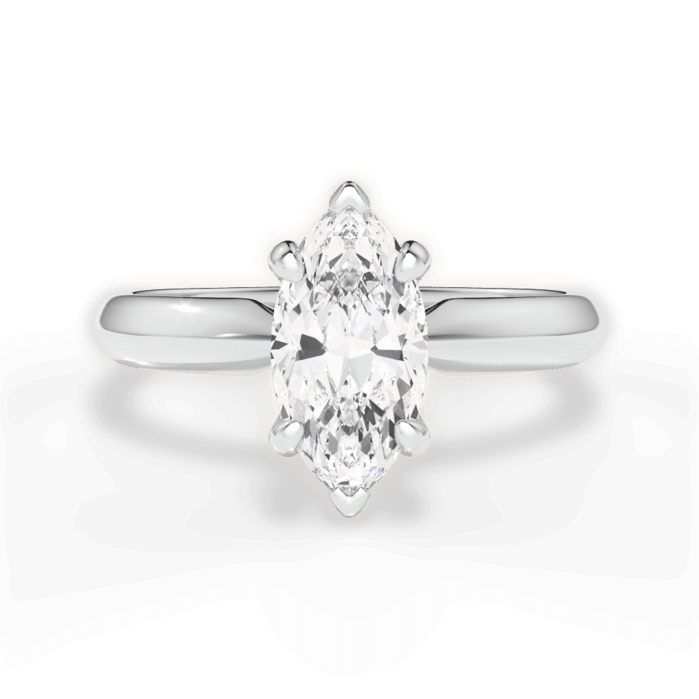 Amanda Marquise Cut Lab Grown Diamond Platinum Engagement Ring