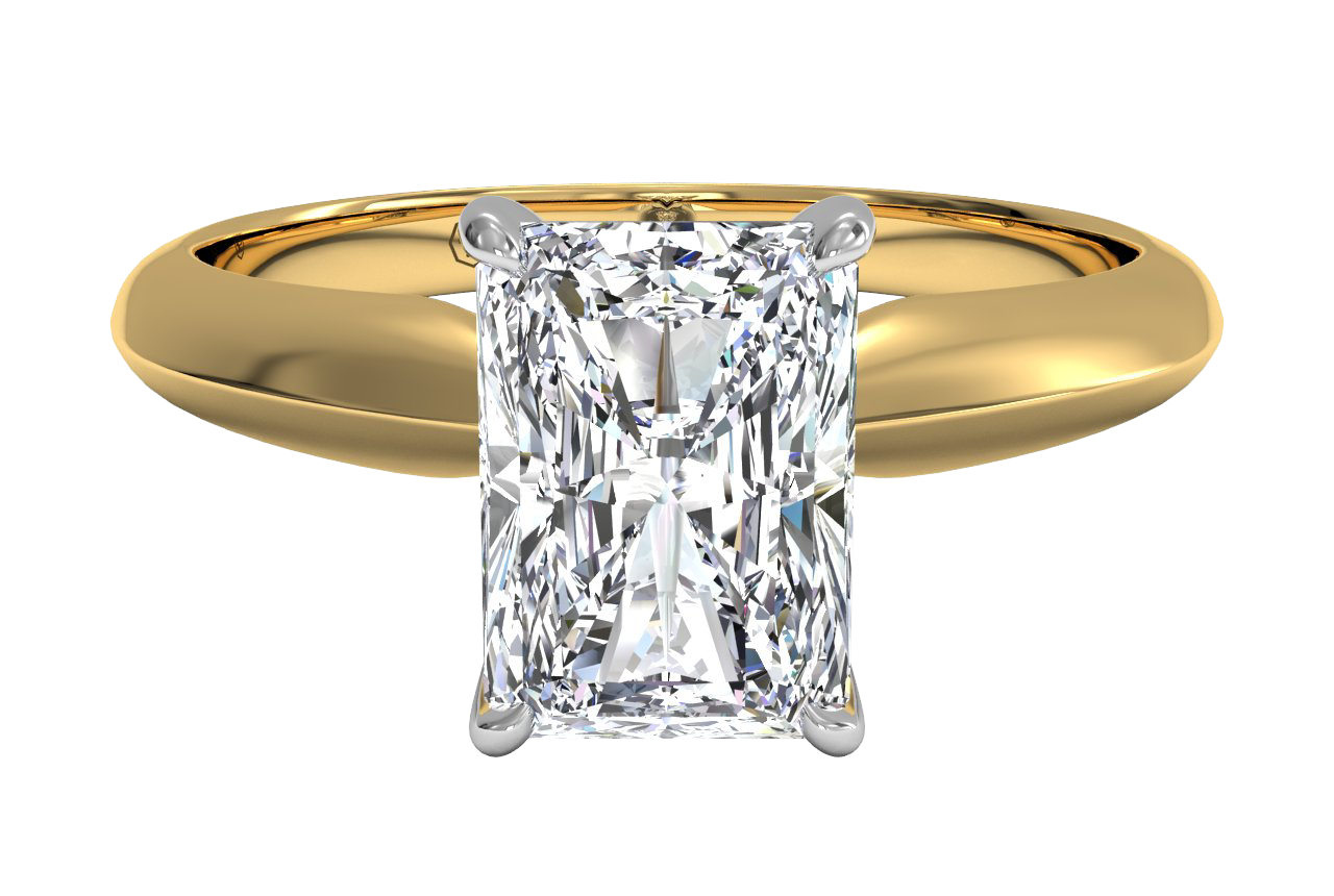 Amanda Radiant Cut Lab Grown Diamond 18Kt Yellow Gold Engagement Ring