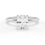 Alicia Oval Cut Lab Grown Diamond 14Kt White Gold Engagement Ring