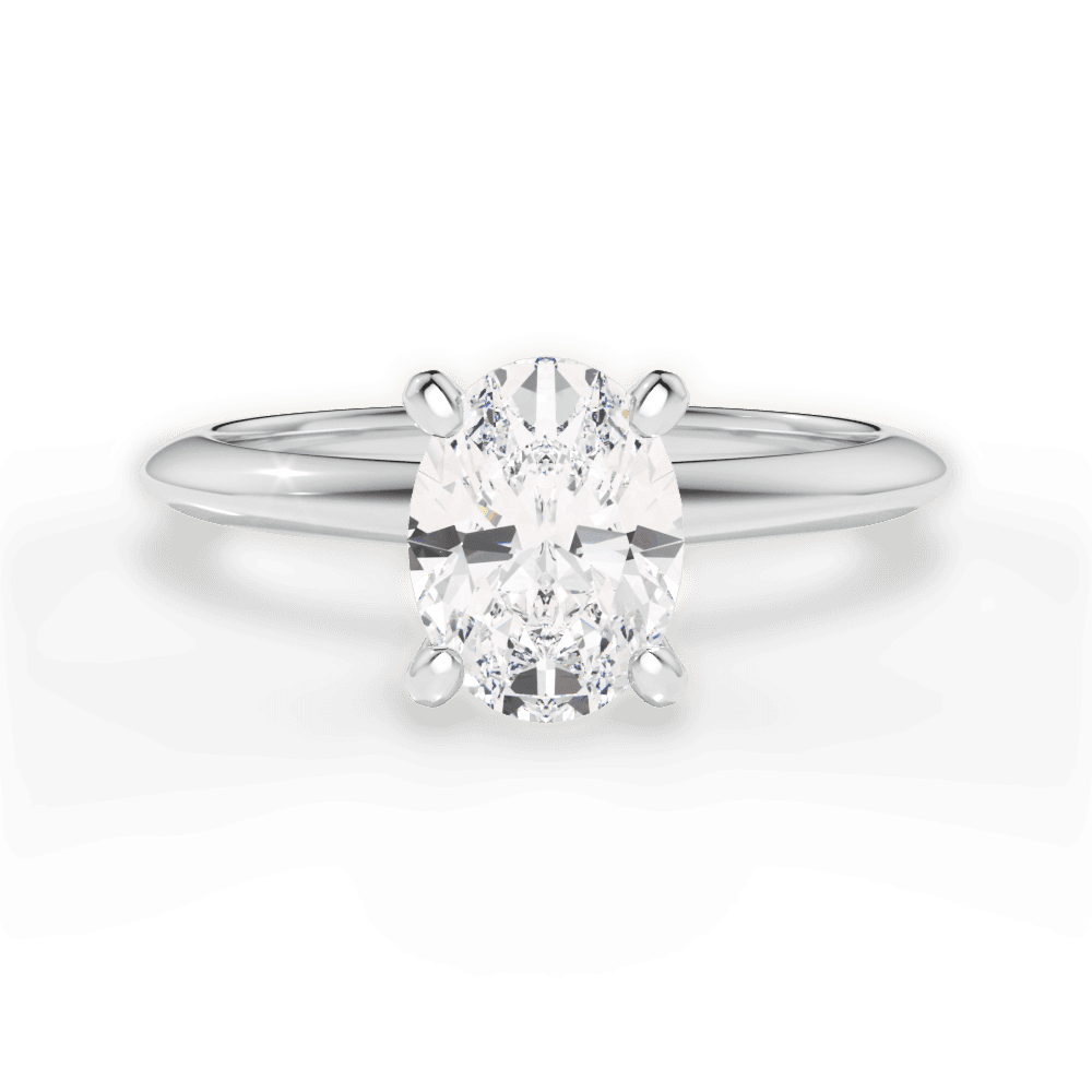 Alicia Oval Cut Lab Grown Diamond 18Kt White Gold Engagement Ring