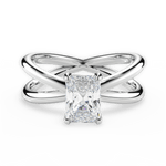 Ada Radiant Cut Lab Grown Diamond Platinum Engagement Ring