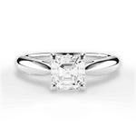 Amy Asscher Cut Lab Grown Diamond 14Kt White Gold Engagement Ring