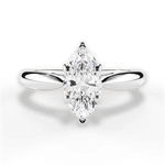 Amy Marquise Cut Lab Grown Diamond 14Kt White Gold Engagement Ring