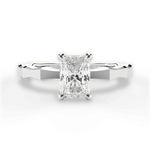 Aaliyah Radiant Cut Lab Grown Diamond 14Kt White Gold Engagement Ring