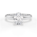 Anastasia Oval Cut Lab Grown Diamond 14Kt White Gold Engagement Ring