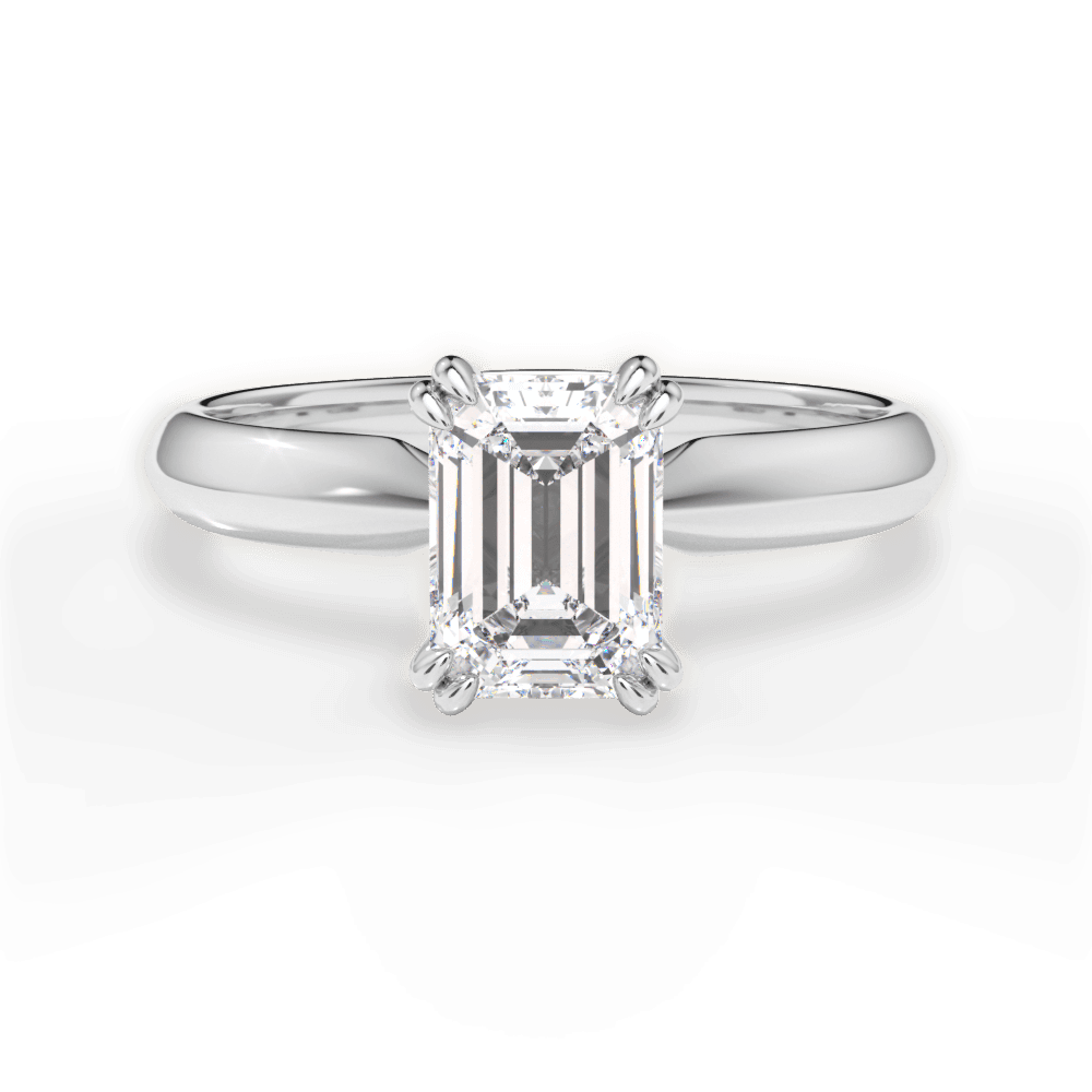 Anastasia Emerald Cut Lab Grown Diamond Platinum Engagement Ring