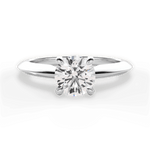 Amanda Round Cut Lab Grown Diamond 18Kt White Gold Engagement Ring