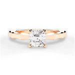 Aaliyah Asscher Cut Lab Grown Diamond 18Kt Rose Gold Engagement Ring