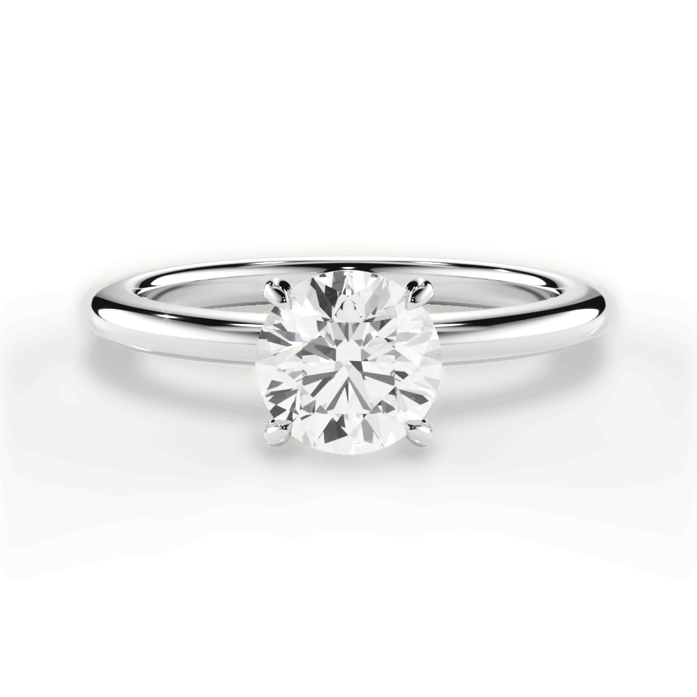 Allison Round Cut Lab Grown Diamond Platinum Engagement Ring