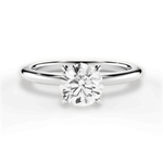 Allison Round Cut Lab Grown Diamond 14Kt White Gold Engagement Ring