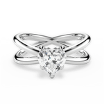Ada Heart Cut Lab Grown Diamond 18Kt White Gold Engagement Ring