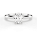 Allison Oval Cut Lab Grown Diamond 18Kt White Gold Engagement Ring
