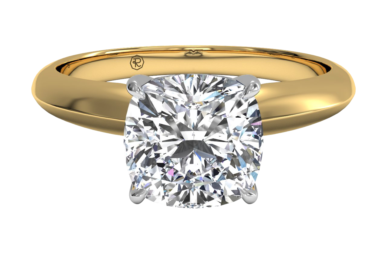 Amanda Cushion Cut Lab Grown Diamond 18Kt Yellow Gold Engagement Ring