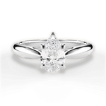 Amy Pear Cut Lab Grown Diamond 14Kt White Gold Engagement Ring
