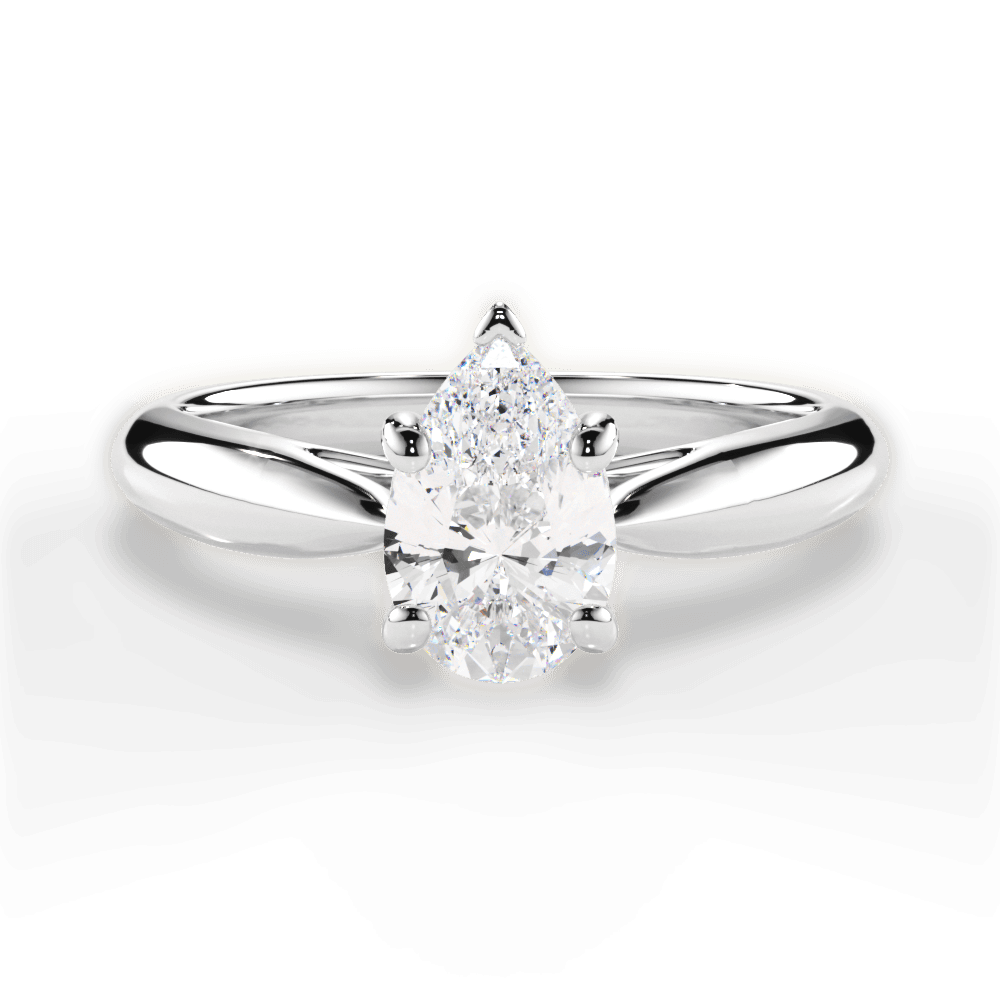 Amy Pear Cut Lab Grown Diamond 18Kt White Gold Engagement Ring