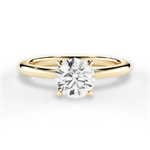 Allison Round Cut Lab Grown Diamond 18Kt Yellow Gold Engagement Ring