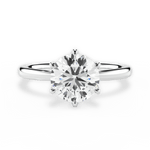 Angelica Round Cut Lab Grown Diamond 18Kt White Gold Engagement Ring