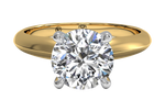 Amanda Round Cut Lab Grown Diamond 18Kt Yellow Gold Engagement Ring