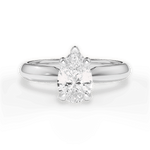 Amanda Pear Cut Lab Grown Diamond 14Kt White Gold Engagement Ring