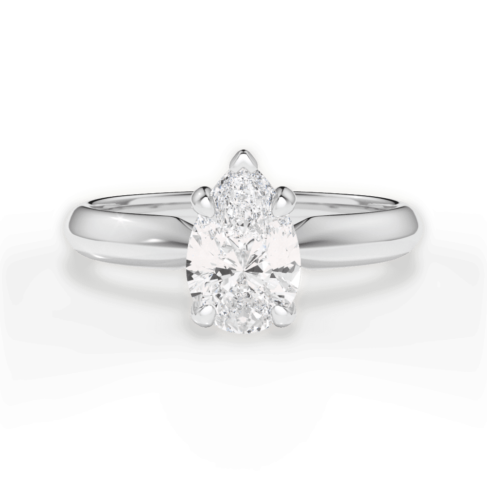 Amanda Pear Cut Lab Grown Diamond Platinum Engagement Ring
