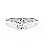 Angie Round Cut Lab Grown Diamond 14Kt White Gold Engagement Ring