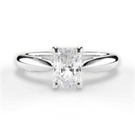 Amy Radiant Cut Lab Grown Diamond 14Kt White Gold Engagement Ring