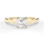 Aaliyah Asscher Cut Lab Grown Diamond 18Kt Yellow Gold Engagement Ring