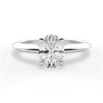 Amanda Oval Cut Lab Grown Diamond 18Kt White Gold Engagement Ring