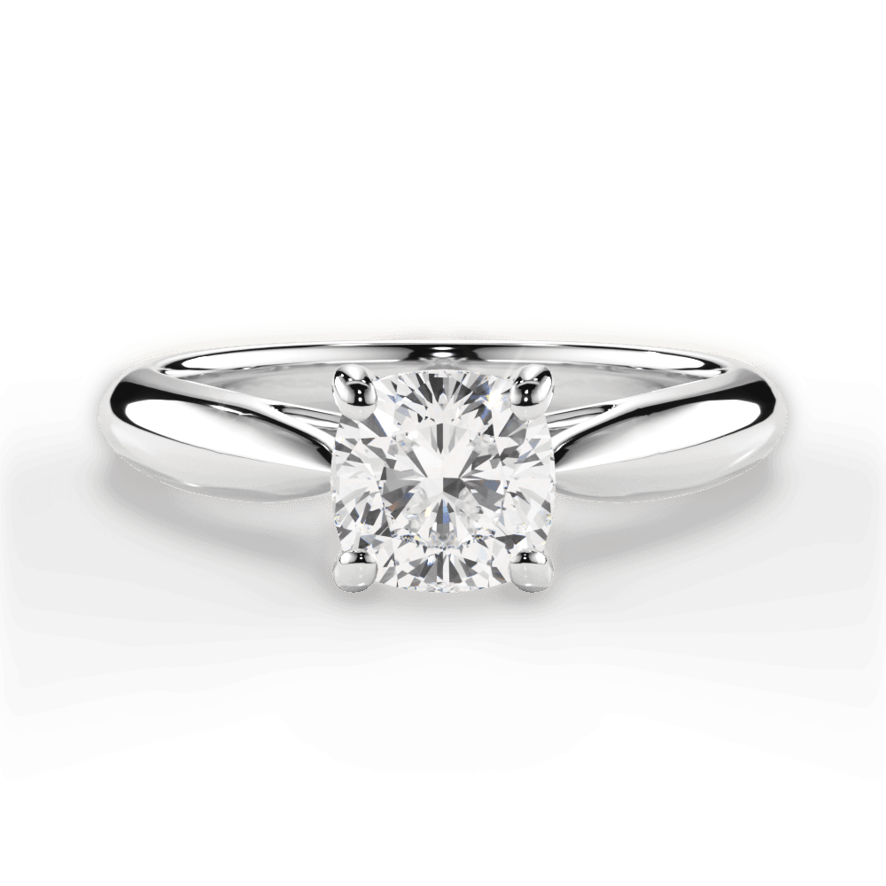 Amy Cushion Cut Lab Grown Diamond 18Kt White Gold Engagement Ring