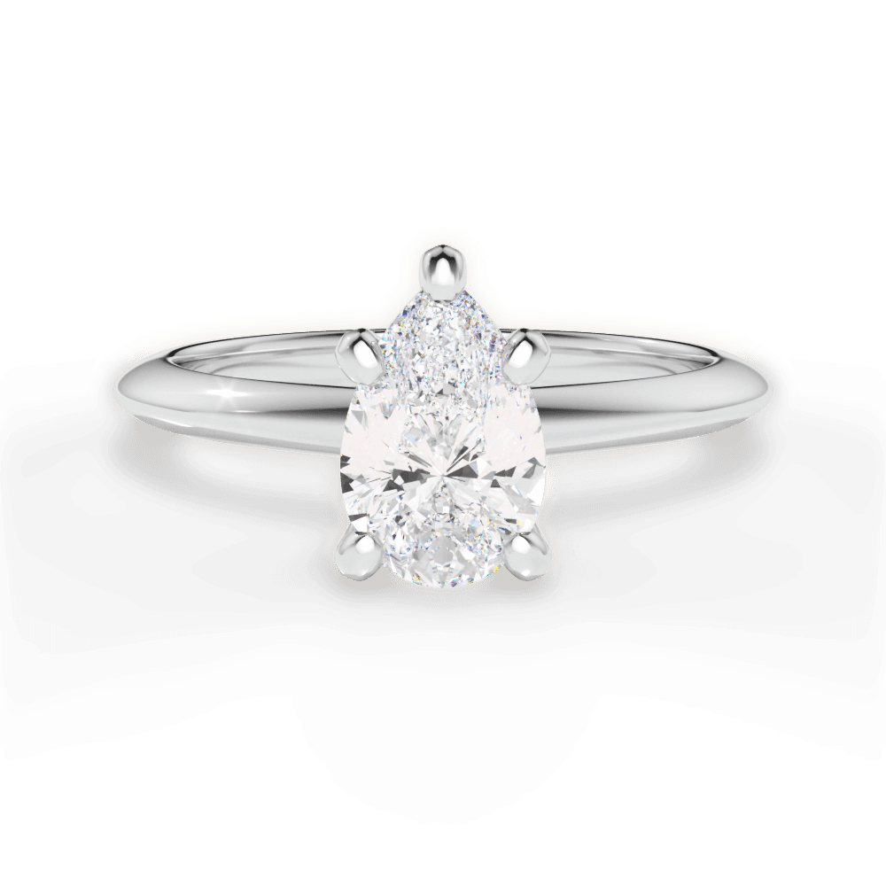 Alicia Pear Cut Lab Grown Diamond Platinum Engagement Ring
