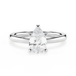 Angela Pear Cut Lab Grown Diamond 18Kt White Gold Engagement Ring