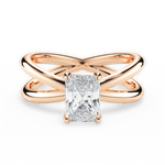 Ada Radiant Cut Lab Grown Diamond 18Kt Rose Gold Engagement Ring