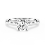 Angie Cushion Cut Lab Grown Diamond 18Kt White Gold Engagement Ring
